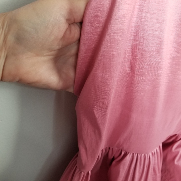 Kimberly Goldson Brianna Pink Satin Ruffle Hem Mini Dress Size XS NWT - Picture 5 of 11